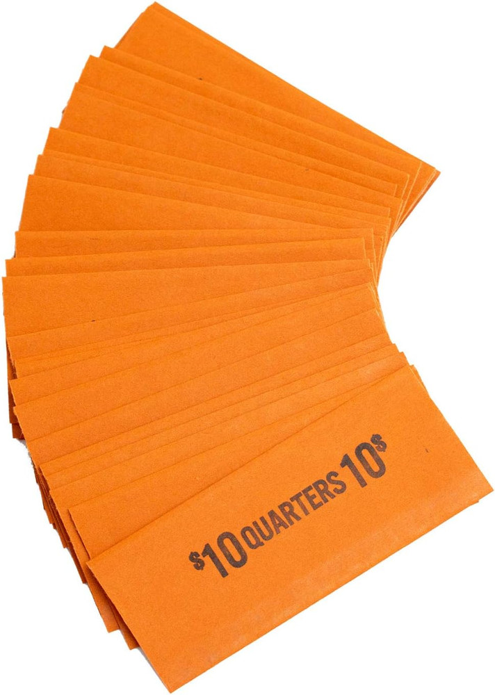 Quarter Flat Coin Wrappers, Solid Bundle of 1,000