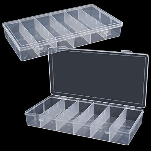 2 packs,clear visible plastic storage box,tools storage box,accessory,screws box