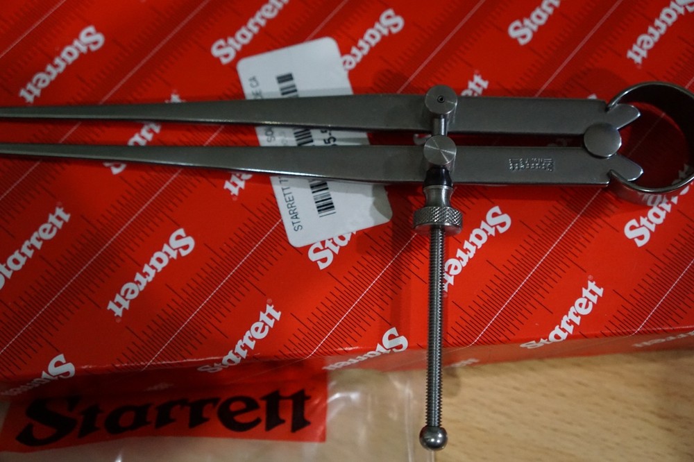 Starrett / Solid Nut Inside Spring Caliper, Flat Leg, 6" / No. 73A-6