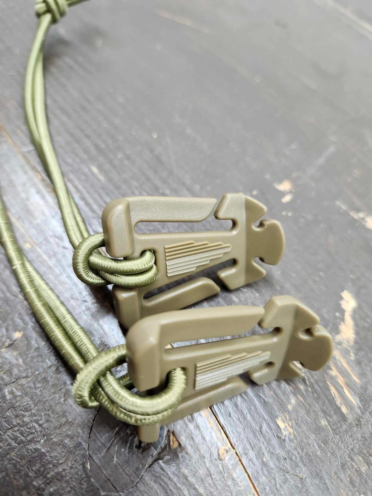 MOLLE Web Dominator Shock Cord Loops, USMC Coyote, 2-PACK