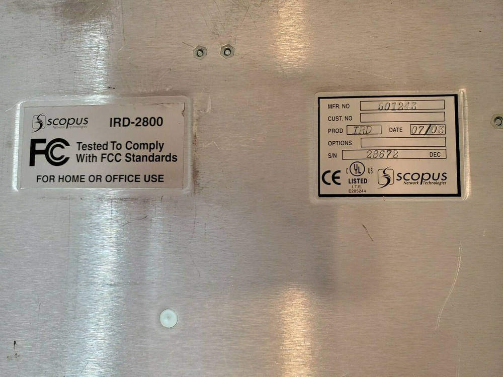 Scopus Codico IRD-2800 Professional Receiver Decoder