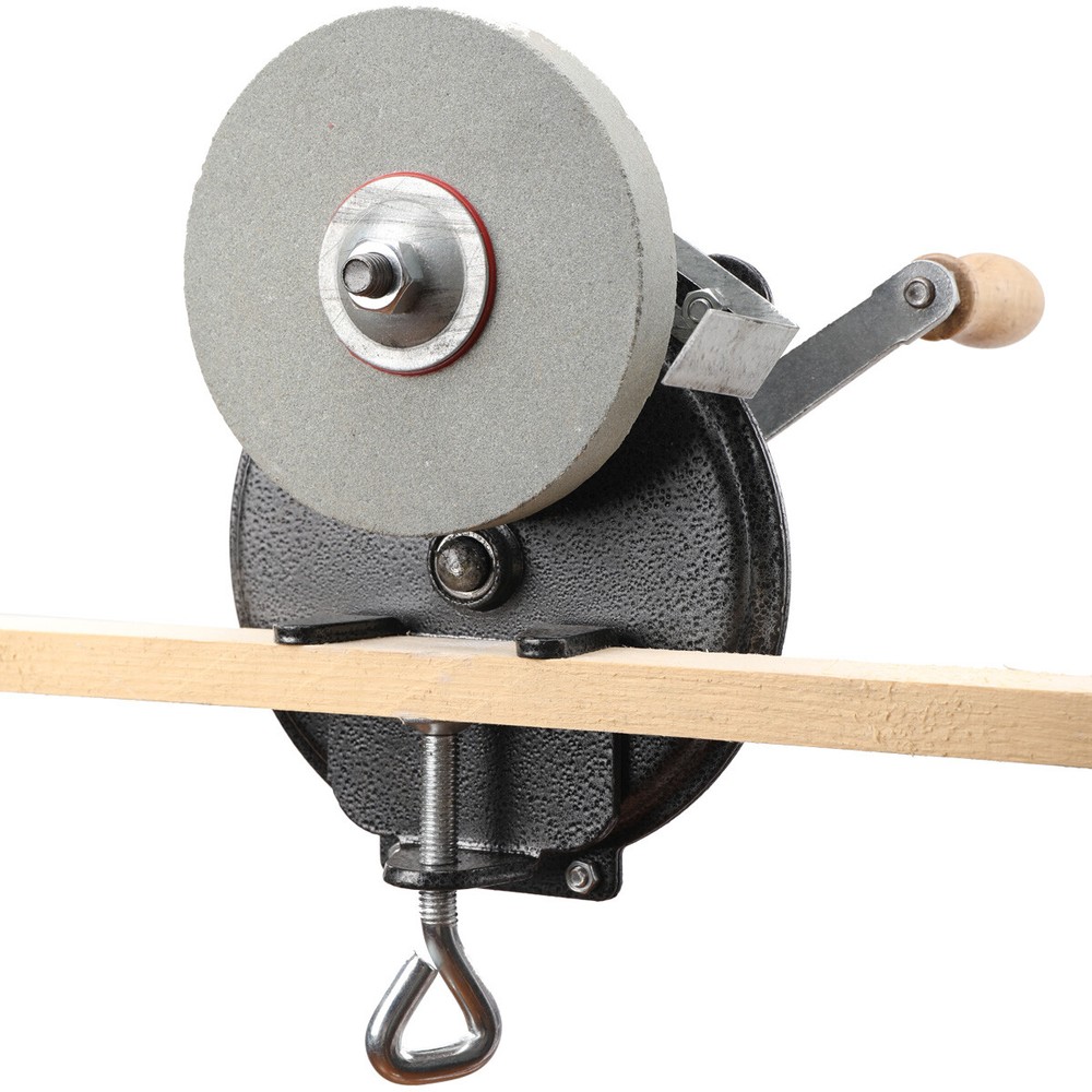 6” Hand Grinder Bench Mount Hand Crank Grinder Sharpener Tool Knives Sharpener