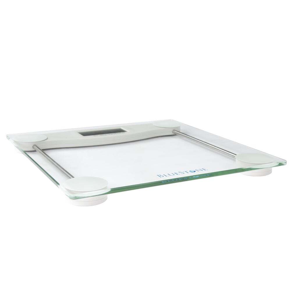 Bluestone Digital Glass Bathroom Scale: 396 lb Capacity, LCD Display