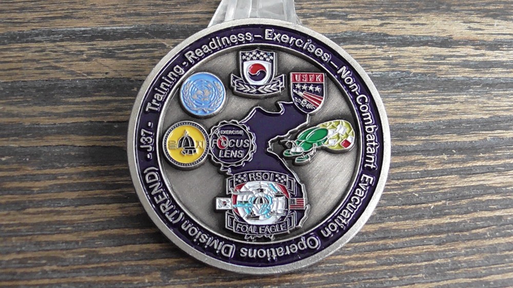 ROK  Training Exercises Non Combatant Evacuation Challenge Coin #206X