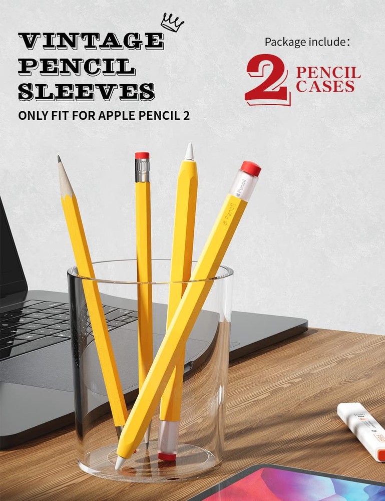 2 Pack Silicone Pencil Case Compatible with Apple Pencil 2nd Generation Only,...
