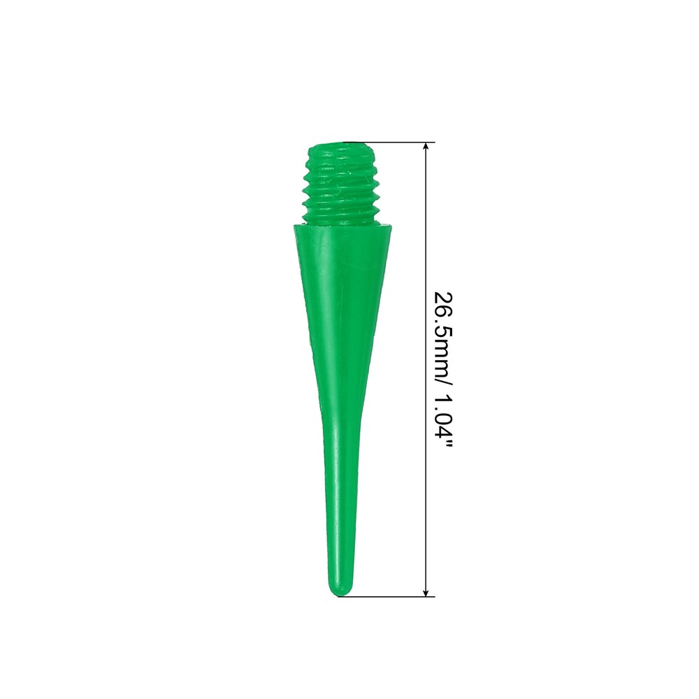 Plastic Dart Tips, 100 Pack 2BA Thread Soft Dart Tips, Green