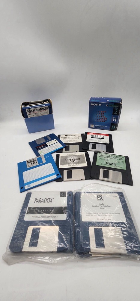 Lot of Over 35 Floppy Computer Disk 3.5" Blank Software Mixed
