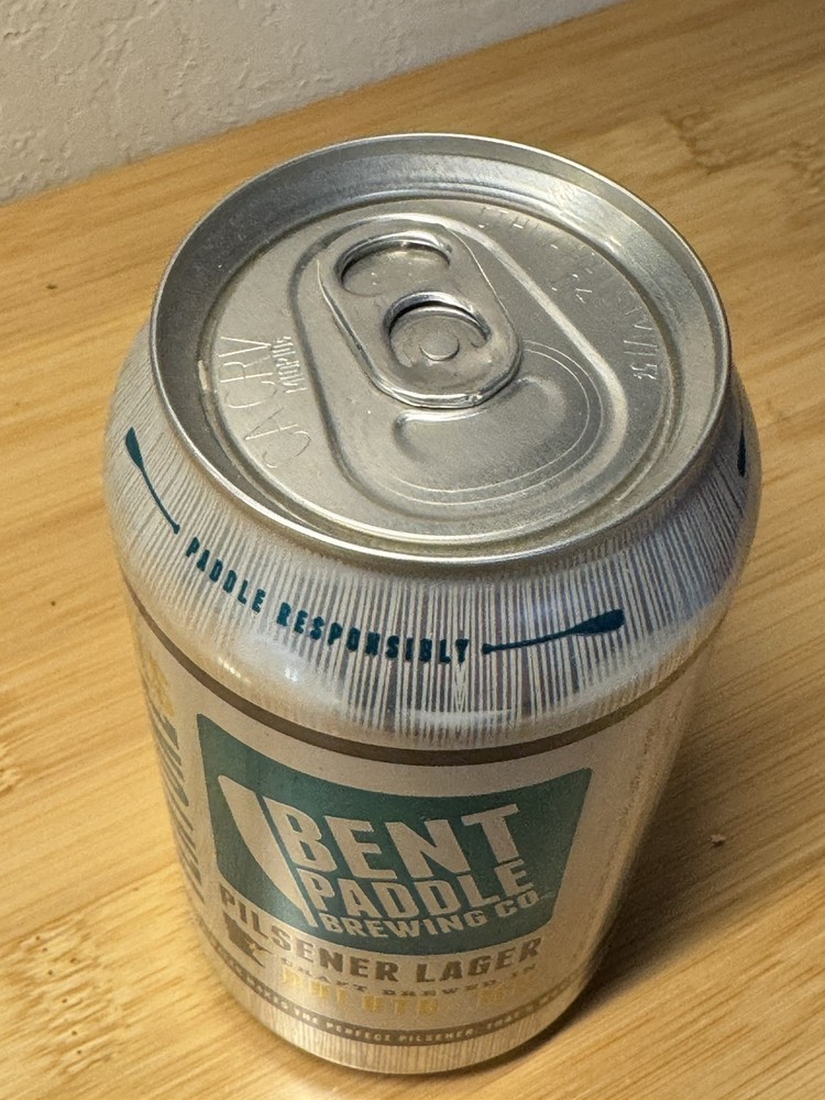 Bent Paddle Venture Pils - Empty Beer Can Bottom Opened - Duluth