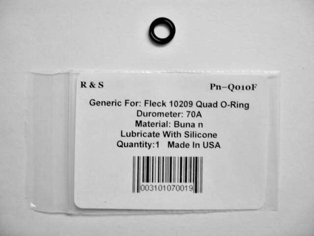 Fleck 10209 Quad O-ring / Brine system Assembly  / R&S Q010F / Buna n Material