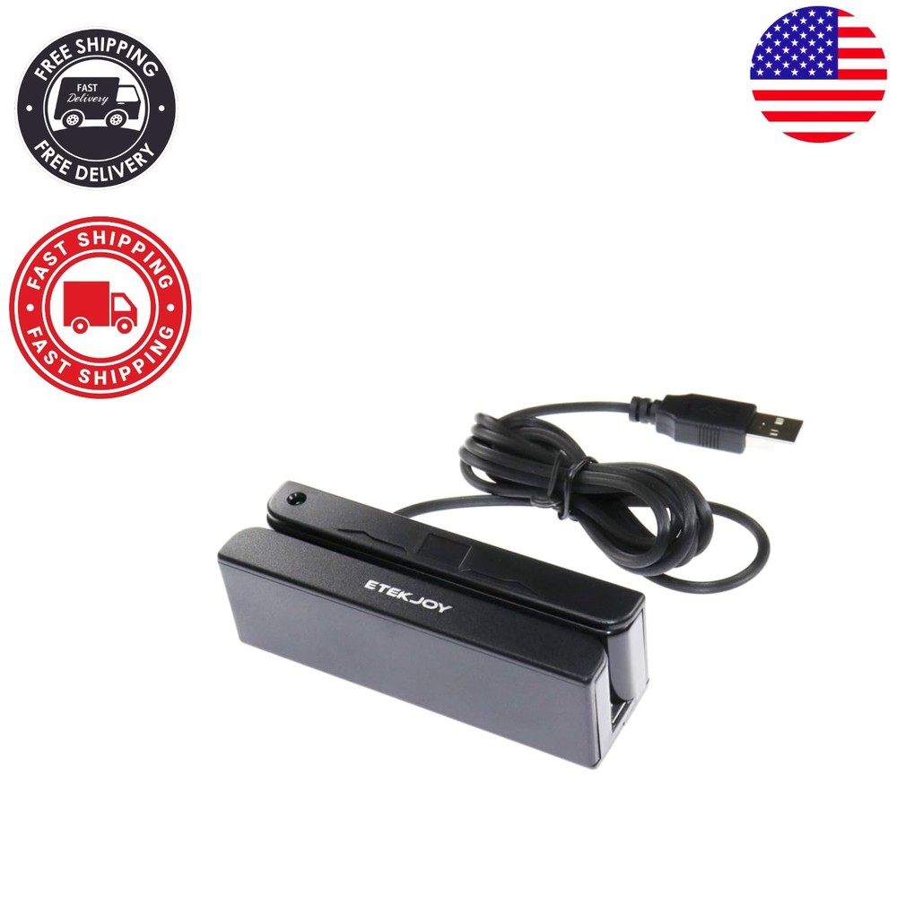 Reliable USB Magnetic Stripe Card Reader - Easy Setup for POS Systems & More