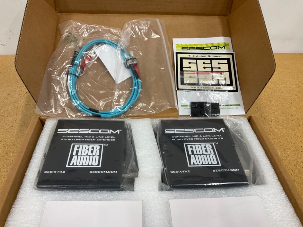 Sescom Portable 2-Channel Audio-over-Fiber Extender Kit