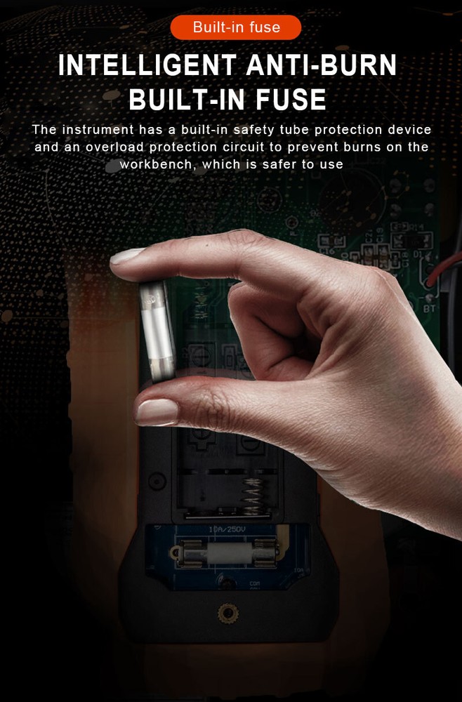 Digital Multimeter Voltmeter Ammeter Ohmmeter Volt AC DC Tester Leads Meter