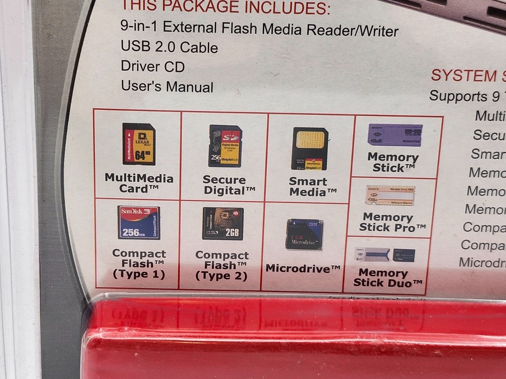 Comp USA 9 in 1 External Flash Media reader/writer New