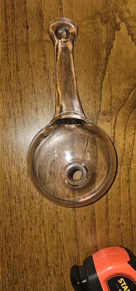 Large Clear Glass Kitchen Funnel with Handle, Reusable, 6in Diameter