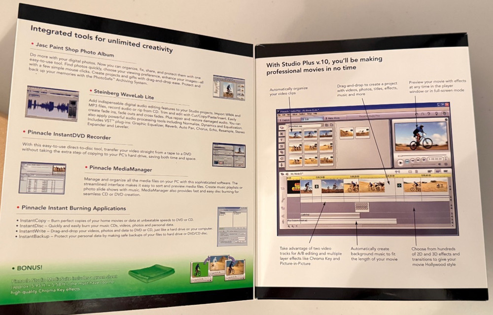 Pinnacle Studio MediaSuite Version 10 - PREOWNED; never used / loaded