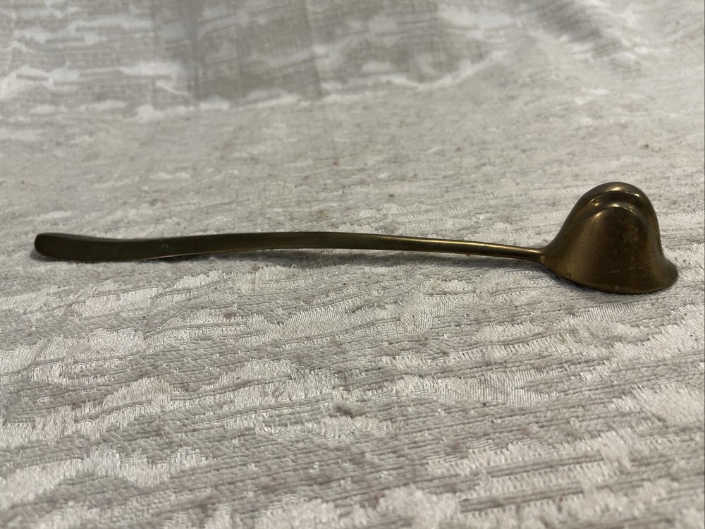 Vintage Solid Brass Candle Snuffer Long Handle Made In India 9” Long -- 7847