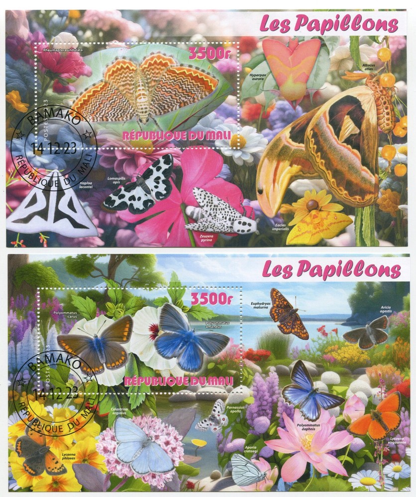 Lollini X10 Insects BUTTERFLIES - 2 Sheets 2023