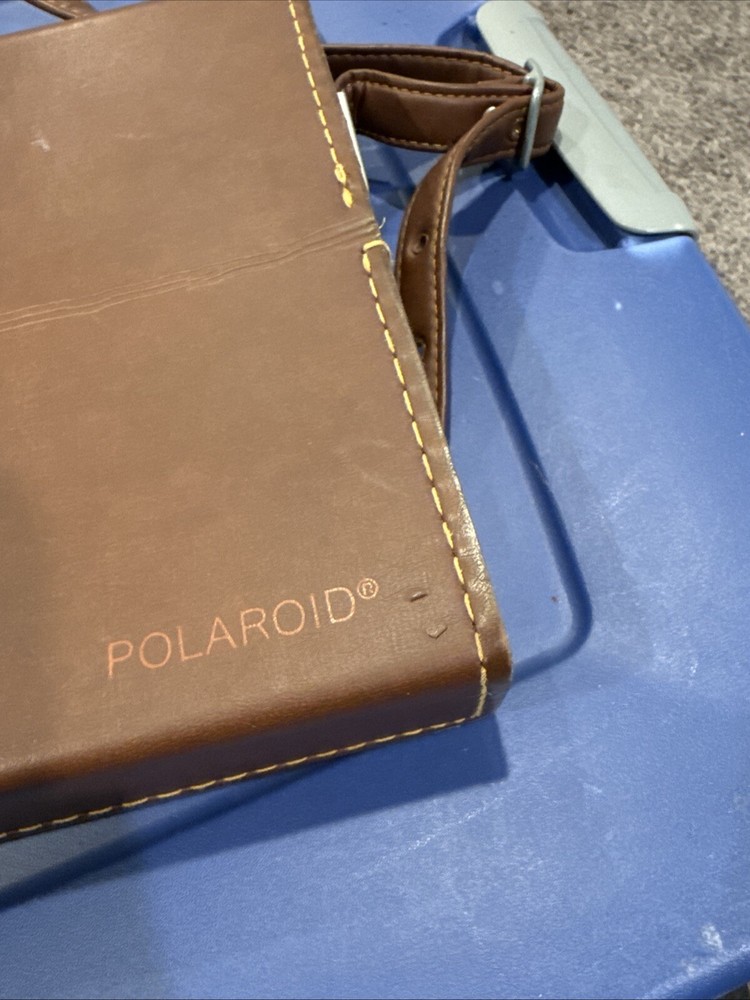 Vintage Polaroid Camera & Accessory Leather Carry Case