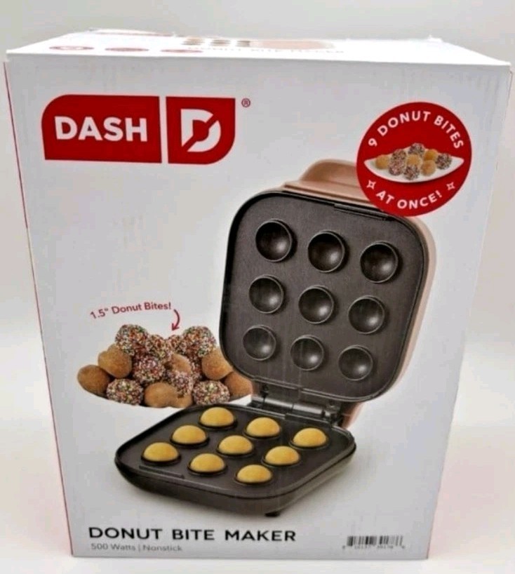 DASH Donut Bite Maker, Pink with Manual, New