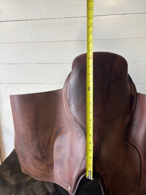 Saddle Seat English Kids Saddle, Brown Leather Size 17"