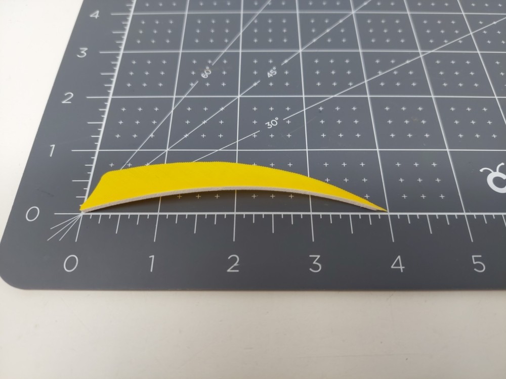 100 Pack Bullseye Archery Feathers 4" Right Wing: Shield Solid Sun Yellow