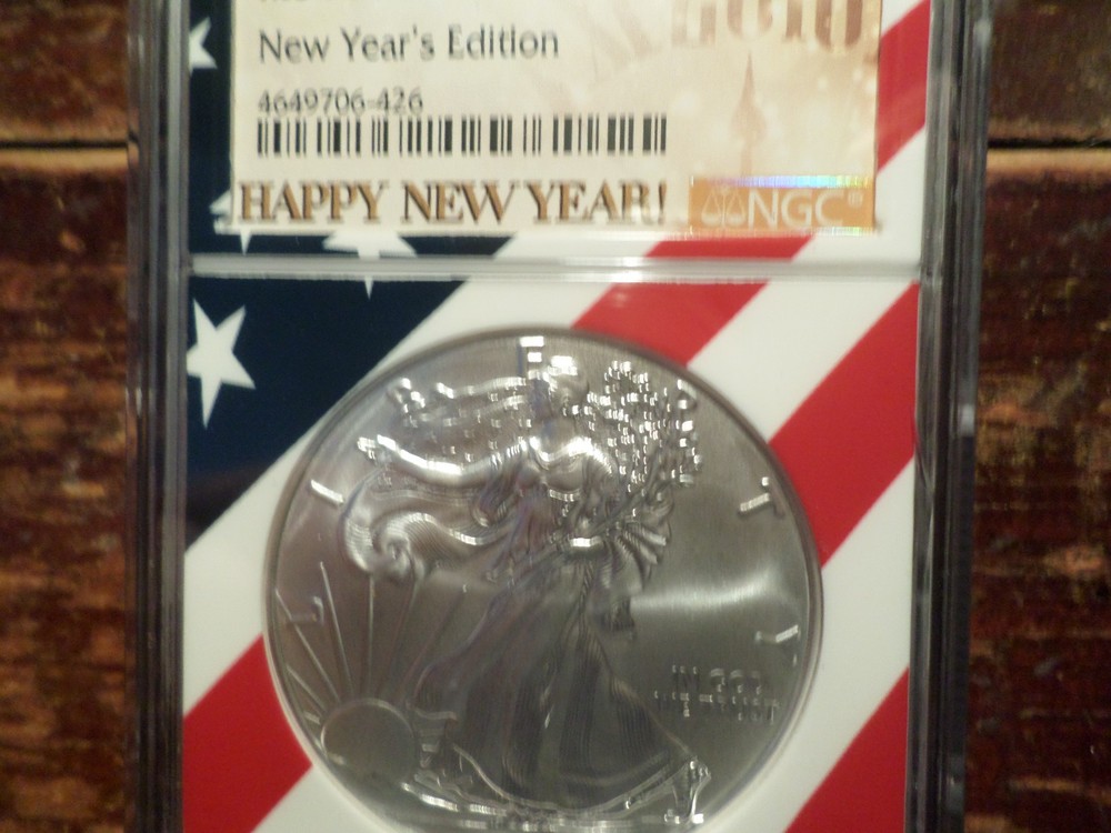 2018  Silver Eagle  MS70 ~ Limited New Year Edition  ~FLAG CORE ~
