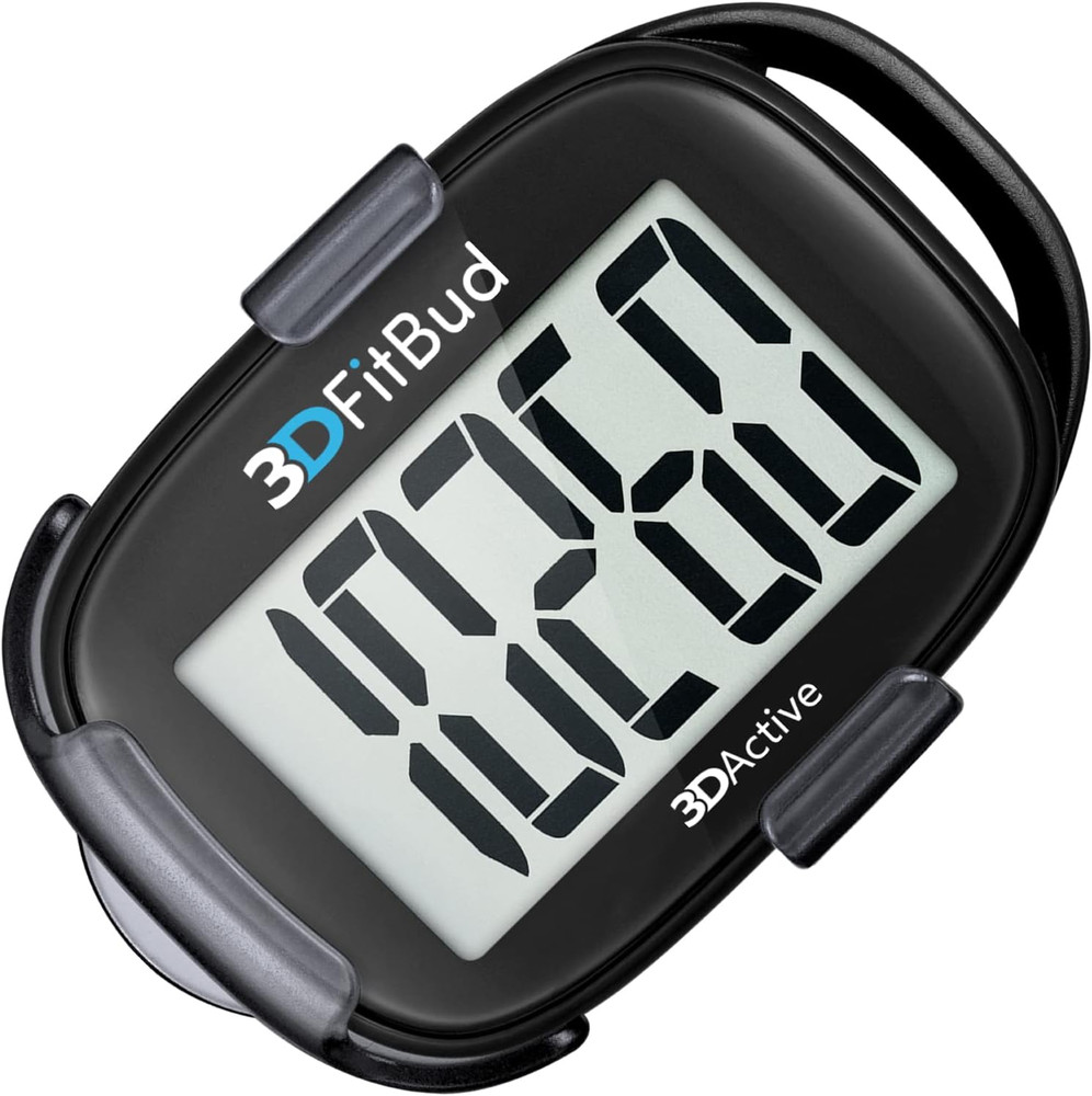 3Dfitbud Simple Step Counter Walking 3D Pedometer by  with Clip, Lanyard Accurat