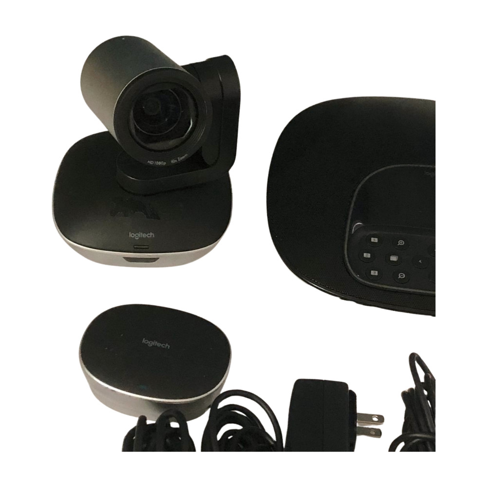 Logitech V-U0036 Group Video Conference System Camera Speakerphone Remote & Hub