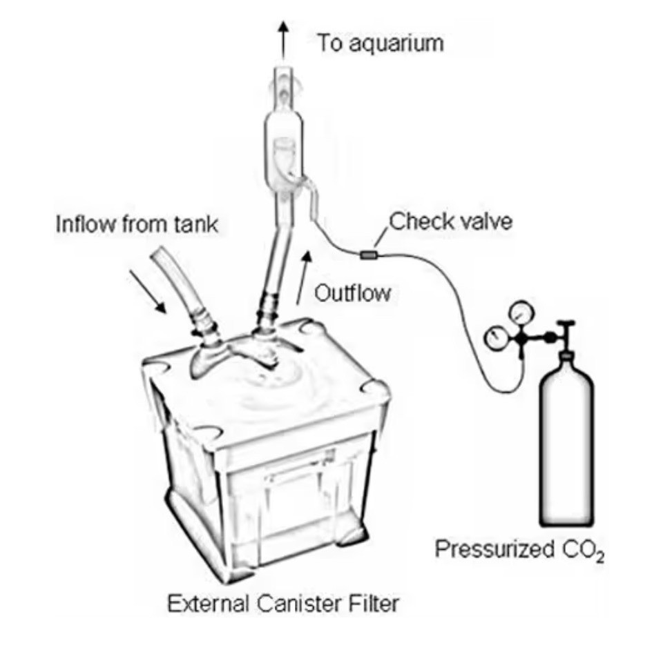 Glass Inline CO2 Atomizer Diffuser System for Aquarium Planted Tank