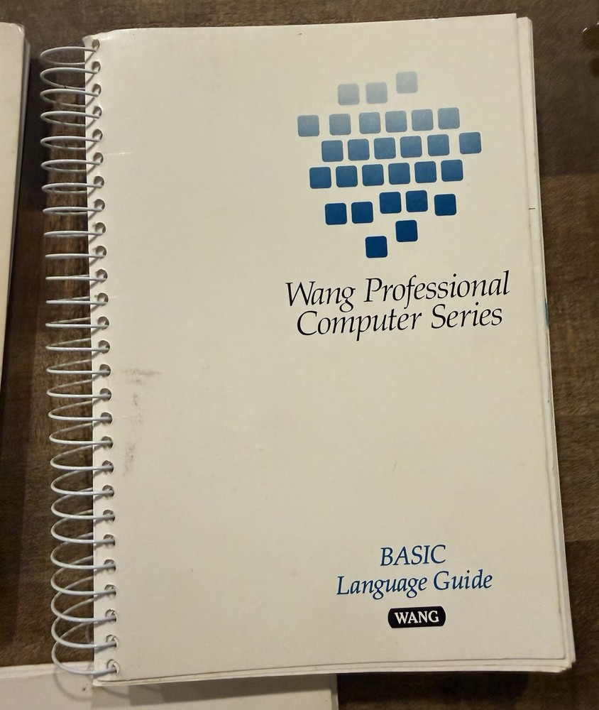 LOT 5 Wang Professional Computer Series BASIC LANGUAGE USER'S GUIDE TROUBLESHOOT