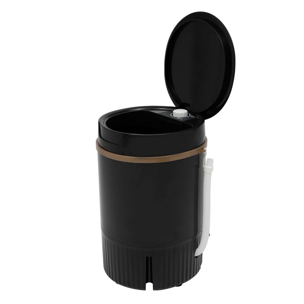 Portable Mini Washing Machine Washer with Drainage Basket Multi-Functional Black