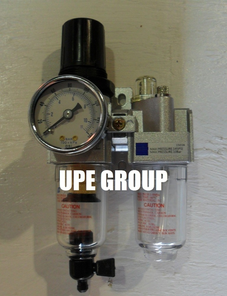 1/4" Pressure Regulator /  Filter Moisture / Lubricator Oiler Compressed Air