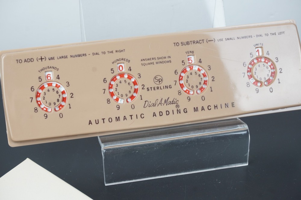 Sterling "Add-It' Automatic Adding Machine Ca. 1960 in Original Box