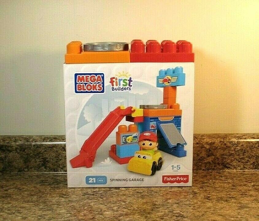 Mega Bloks First Builders Spinning Garage Playset NEW