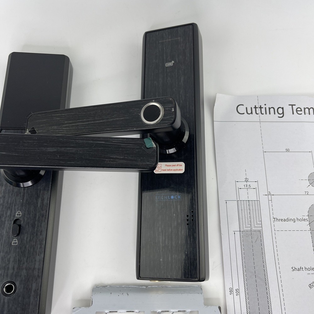 TECHLOCK X8 BLACK - Biometric/Combination/Key Lock w/ Lever