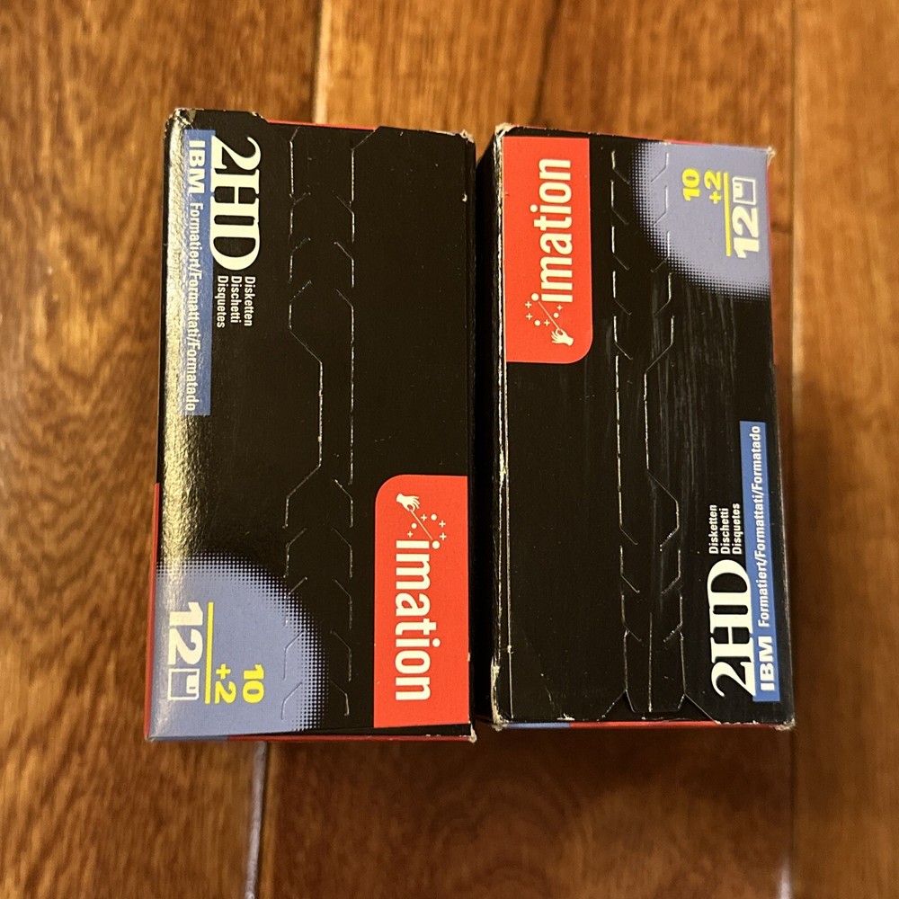Imation Neon Elements 2 HD Diskettes IBM Formatted 12 X 2