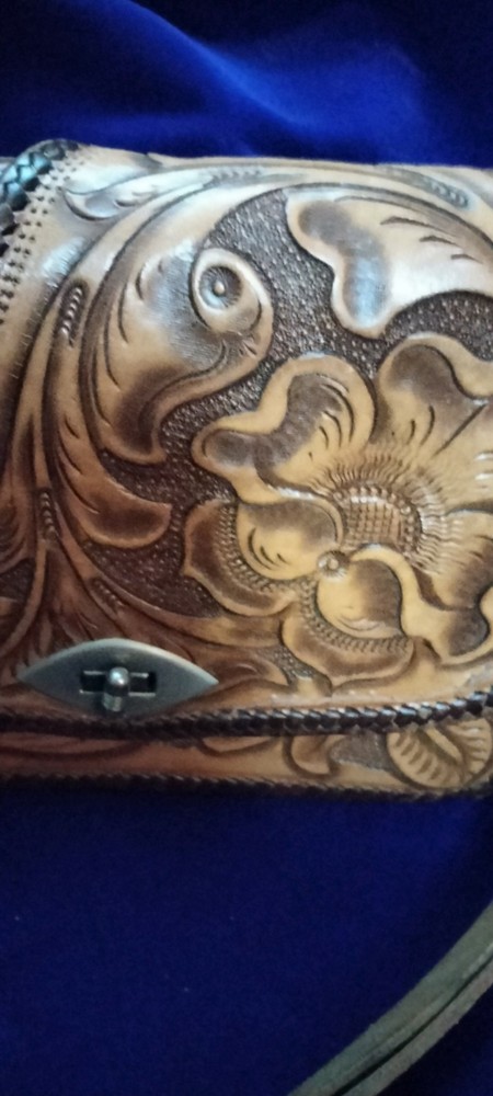 1970s Hand Tools Leather Satchel Purse Bag
