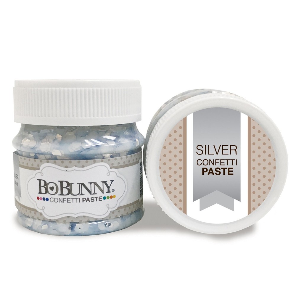 BoBunny Double Dot Glitter Paste 50ml-Silver Confetti - 12740057