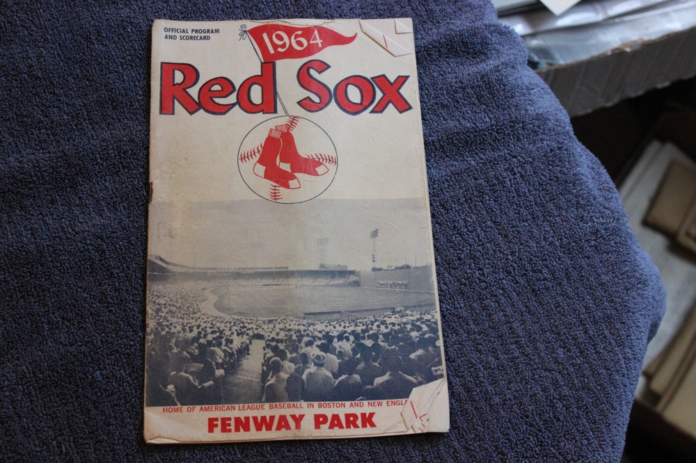 1964 Boston Red Sox unscored baseball program missing middle 4 pages