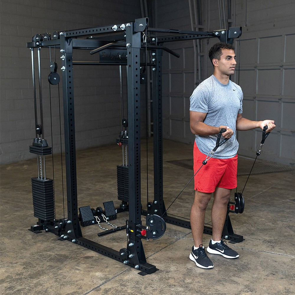 Body-Solid Functional Trainer Attachment with Weight Stacks