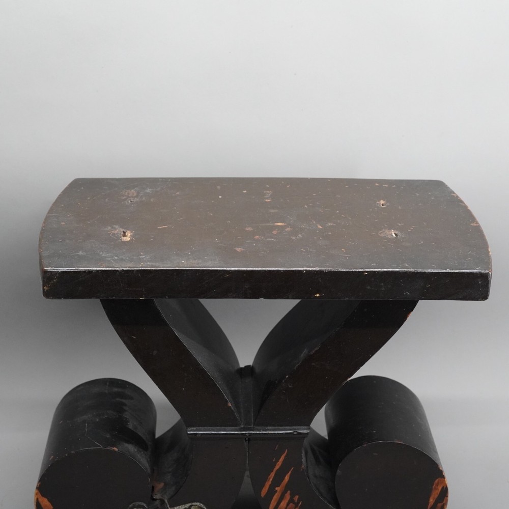 Antique Solid Wood Architectural Salvage Pedestal Bench Column Base Repurpose