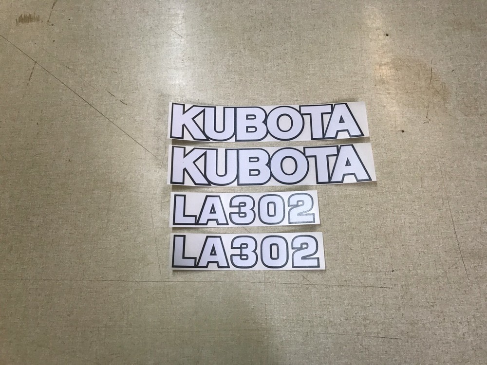 Kubota LA302 loader decals