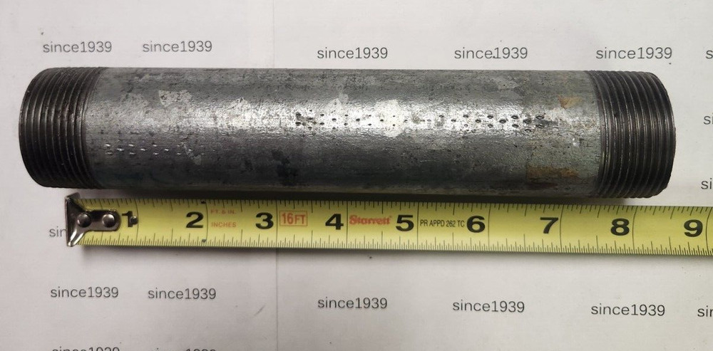 1-1/4" x 8" Galvanized Nipple Schedule 40