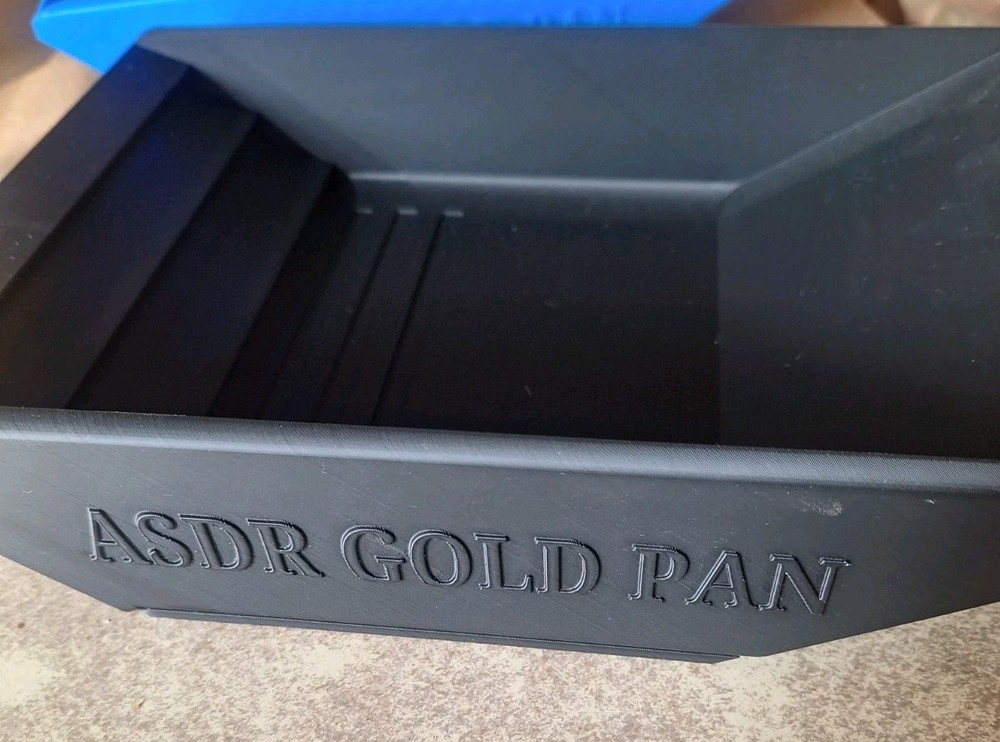Large Black ASDR Advanced Square Drop Riffle Gold Pan . 8"x12"