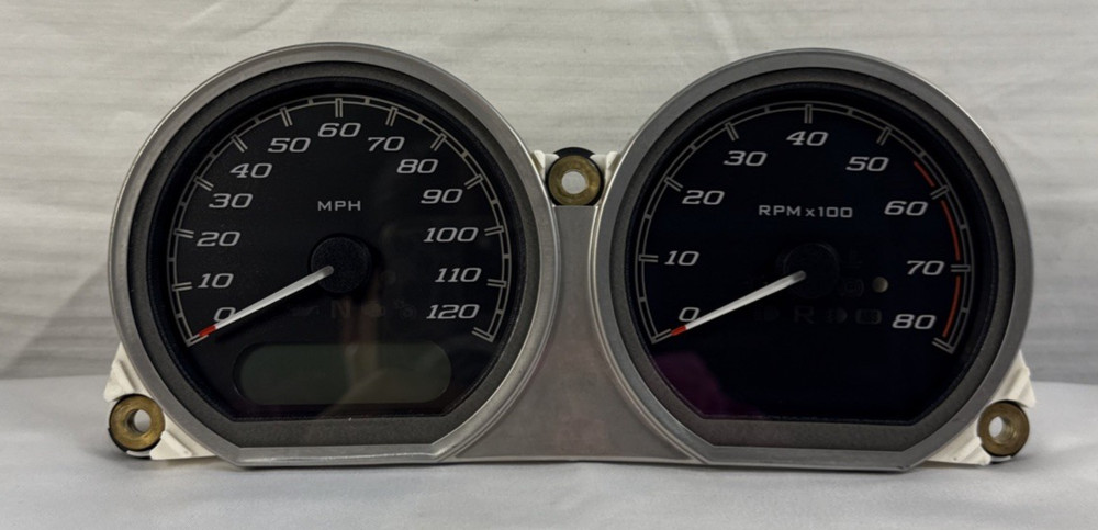 HARLEY DAVIDSON INSTRUMENT CLUSTER SPEEDOMETER TECHOMETER MPH BLACK 70900121A