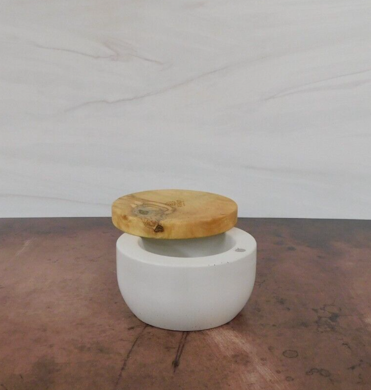 Berard Olivewood Concrete Salt Keeper - New