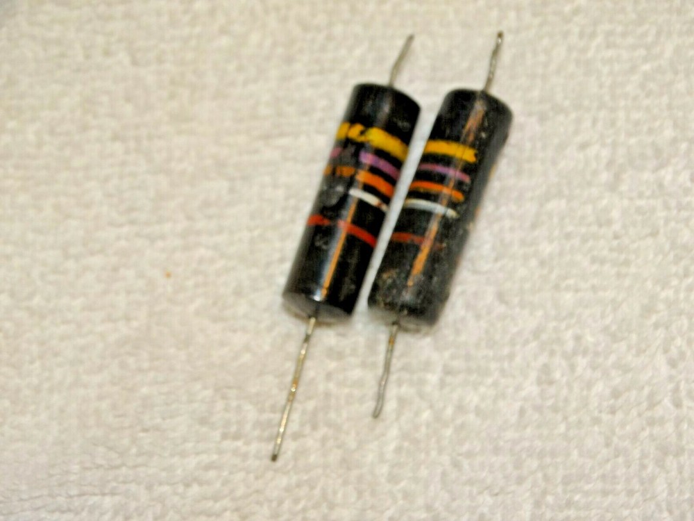 2 - Sprague Bumble Bee Capacitor Pulls .047 200v 10%+/- *Vintage* #1