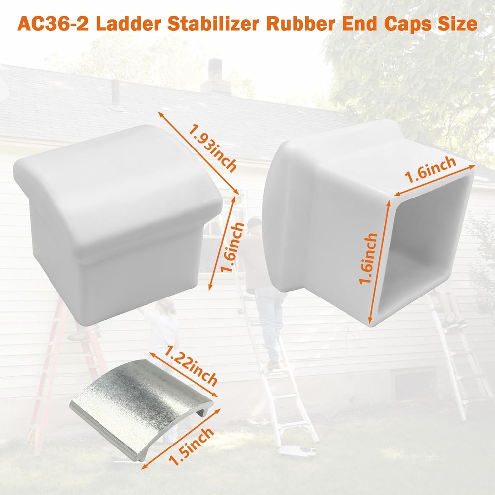 AC36-2 Ladder Stabilizer Rubber End Caps Compatible with Werner 2 PACK