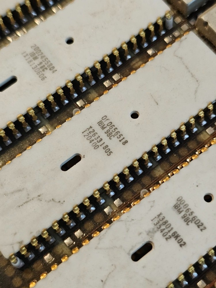 Ceramic Gold Rare Retro Vintage IBM Mainframe Gate Array SLT Module/Board 10x IC