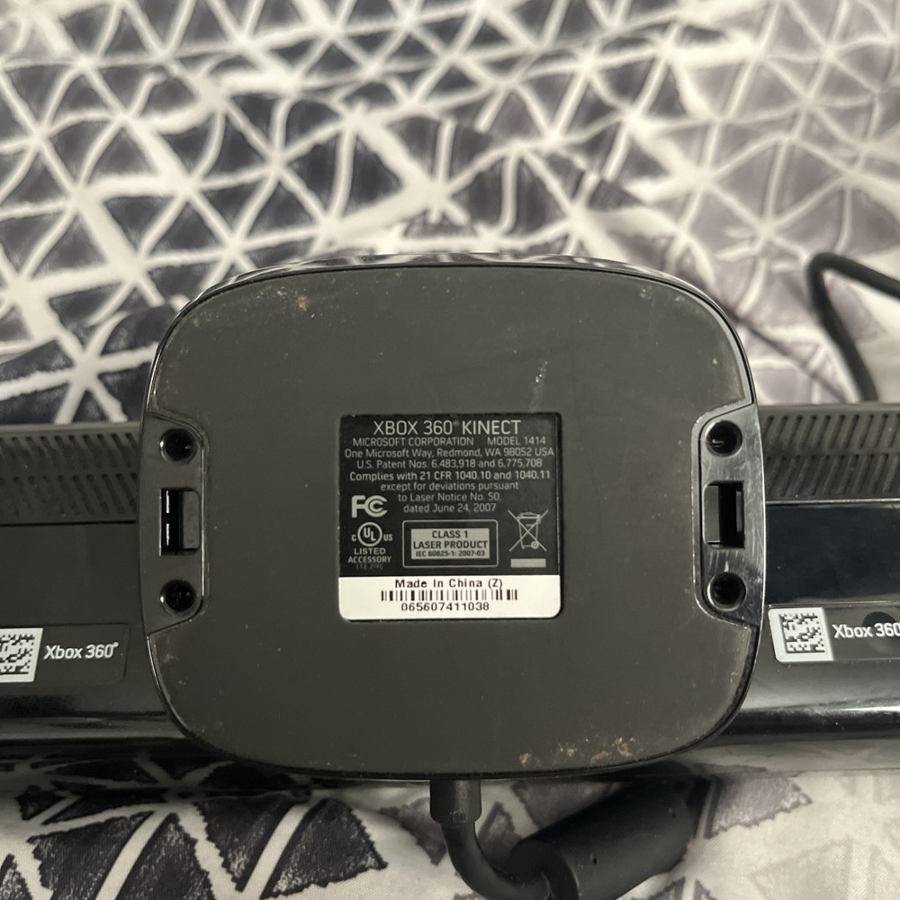 Microsoft Xbox 360 Kinect Sensor Bar Camera Model 1414 Black Tested Working